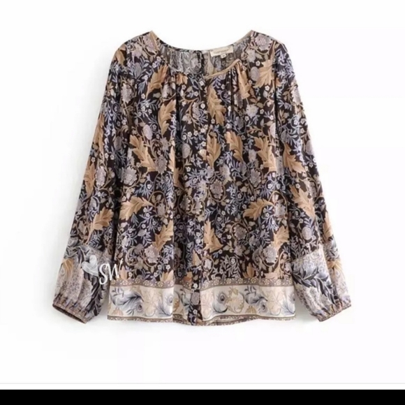 Top Shop Boho Open Back Stylish Blouse - Picture 4 of 7